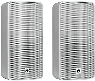 OMNITRONIC ODP-206T Installationslautsprecher 100V weiß 2x | 2 wetterfeste 6-Wandlautsprecher mit Halterung, 20/40/80 W RMS