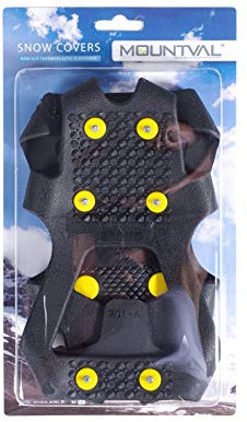 Mountval Grödel für Eis und Schnee | Dehn- & überziehbare, robuste Halbsteigeisen/Stollen | Leichtsteigeisen Verschiedene Größen (S / 35-37 EUR)