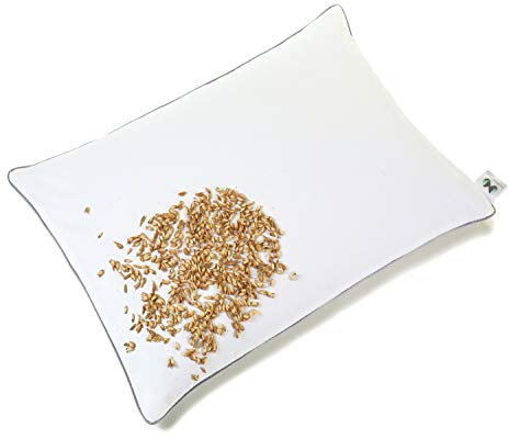 NATURECA Cojín de viaje con espelta 30 x 40 cm, funda 100% algodón, relleno de espelta