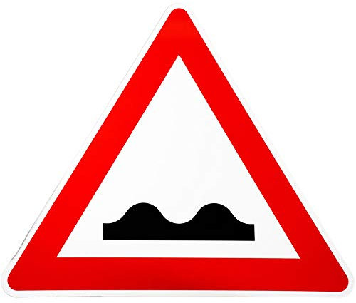 BauSupermarkt24 ORIGINAL Verkehrsschild Nr. 112 * Unebene Fahrbahn * Verkehrszeichen Achtung Warnschild Strassenschild Hinweisschild Gefahrenzeichen Schild Gefahrenschild RA1 Schilder uneben