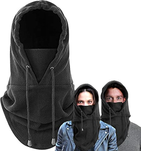 inedit Cagoule Polaire Hiver Multifonction - Bonnet Echarpe Cache Cou Thermique Homme Femme - Vêtement pour Grand Froid - Accessoire Ski Protections de Tête et Visage
