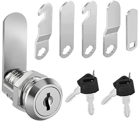 qingmeng Briefkastenschloss 20mm mit 5 verschiedenen Schlossplatten,Briefkastenschloss 4 schlüssel,Briefkasten schloß,Briefkastenschlösser,Schloss Briefkasten für Schranktüren,Möbel