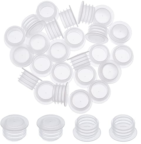 GORGECRAFT 25PCS Tappi per Saliera e Pepiera In Plastica Tappo per Saliera Tappo Da 1/2 pollici di Ricambio Bottiglia Riutilizzabile Estremità Tonda Trasparente Bottiglie Tubi Vasi