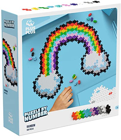 Plus Plus - Puzzle Enfant De Chiffres Arc-en-Ciel | Jeux pour Enfants 5 Ans Et Plus | Cadeau Fille