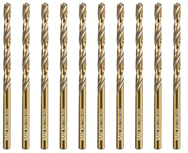 SALI 10 Stücke M35 HSS Cobalt Bohrer Set mit Spiralbohrer 4.5mm HSS-Co Stahlbohrer Eisenbohrer Metallbohrer Set für Holz, Metall, Kunststoff, Aluminium, Hartplastik, Edelstahl