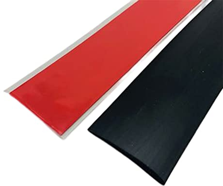 Selbstklebende flache Boden-Übergangsleiste, PVC-Laminat-Bodenleiste, Teppich-Übergangsstreifen, Bodenschwellen-Trennstreifen, Bodenkantenverkleidung (4 cm/2 m, schwarz)