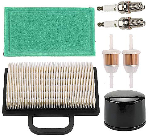 Ewillownm Compatible avec le filtre à air MIU11286 GY21056 AM125424, filtre à huile AM116304, filtre à carburant pour tondeuse à gazon JD LA120 LA130