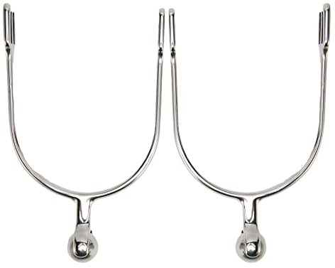 Yosoo Health Gear Pferdesporen, 2 Stück, Western-Sporen mit Rollerball, Damen-Herren-Pferdestiefelsporen oder Reitstiefel-Reitsportliebhaber, Robuste Edelstahl-Pferdesporen für Männer und Frauen | Rollende Kugel für sanfte Schenkelhilfen, Korrosionsbeständige Legierung, Sporen für Pferdetraining Dressur Jagd