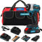 Cordless Impact Driver with 2x2.0Ah Battery and Charger, 100Ft-lbs(135N.m) Drill/Driver Set, 3200RPM Brushless 1/4 inch Hex Impact Screwdriver with Bit Accessories, 4+3 Speed, Led Light-JOVANT