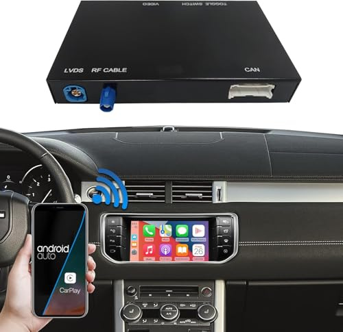 Road Top Inalámbrico Carplay Android Auto para Land Rover Evoque Discovery Sport Range Rover Sport 2004-2019 Año, Carplay Retrofit Kit Decodificador, Soporte Mirrorlink, Cámara