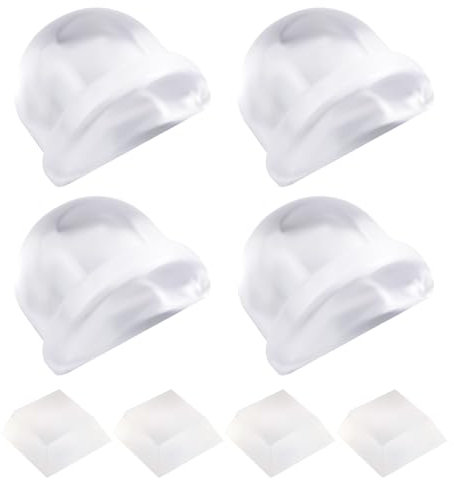 INCREWAY 4 x Bodentürstopper + 4 x Silikonfüße, selbstklebende Türstopper, Wandschutz, Wandpuffer zum Schutz