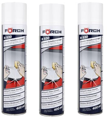 3 Stück Förch Intensiver Scheibenreinigungs-Schaum R530 für makellos saubere Glas- und Kunststoffflächen - 400 ml