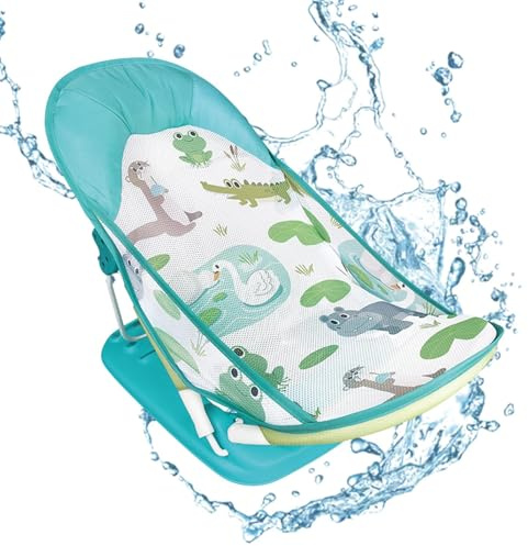 Soporte Baño Plegable Para Niños Asiento de baño plegable | Niño Soporte plegable para bañera infantil, asiento de baño para bebé, red de soporte para bañera y ducha, para