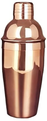 CQJJXKYC Cocteleras Coctelera con Receta, Mezclador de Acero Inoxidable de 550ml Negro/Oro Rosa, Herramientas de Barman, colador, Herramientas de Barra Juego de Cocktail Shaker(RoseGold-550ml)
