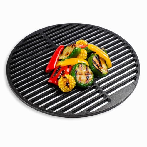 Kochmann BBQ Grillgitter aus Gusseisen Ø 45 cm – Hochwertiges Ersatzrost für Grill & Smoker – Perfekte Wärmeverteilung, Hohe Hitzebeständigkeit, Langlebig & Robust - KEG10