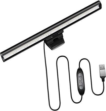 UKCOCO Computer Bildschirm Hängelicht Bar 26cm Led Usb Bildschirmlicht Auge Schonend Bildschirmbeleuchtung Für Schreibtisch Und Büro