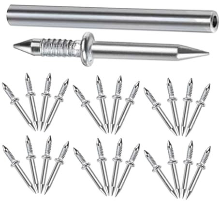 Abaodam Lot de 50 Clous en Acier à Double Tête Clous sans Marques Fixation Sécurisée pour Plinthes et Décoration Intérieure Application Professionnelle 1 Jeu