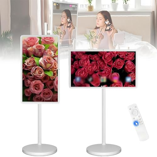 WEICNE 21.5/24/27/32 Televisor Portátil con Ruedas,1080p/4k, 4+64 GB/8+128 GB, Android, Pantalla Táctil, Pantalla LCD Giratoria, Frecuencia De Actualización De 60 Hz 21.5IN-8+128GB(1080P)