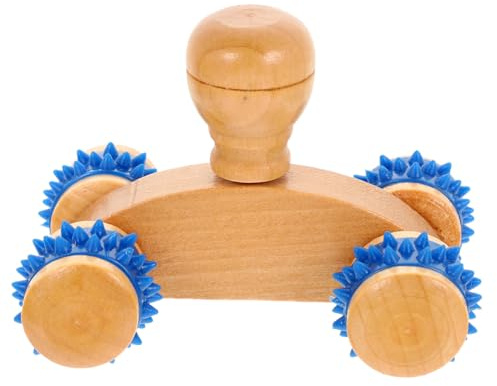 Warmhm Holz Rollenmassagegerät 3 Stück 10X6,5X6cm Muskelentspannung für Rücken Nacken Arme Beine Portable Massage Sticks für Yoga Fitness Zuhause