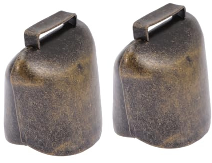 DIYEAH 2 pezzi Campane in Metallo per Bestiame Decorazioni Collari per Animali Campanelli Antismarrimento per Mucche e Pecore Versatile per Fattoria e Decorazioni Natalizie