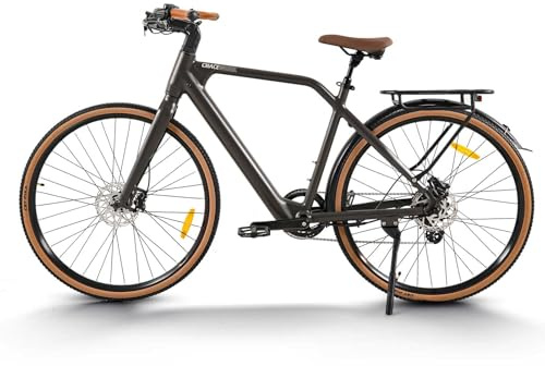 HFRYPShop Elektrofahrräder für Herren Damen, 700 * 38C E Bike, Trekking E-Cityrad mit 360Wh Akku bis zu 100KM, Drehmomentsensor, Hydraulikbremsscheiben, 25KM/H