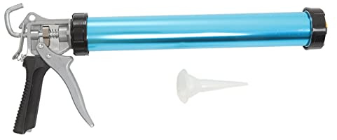 Culnflun Caulk Gun, Hand Sausage Caulking Gun, Drip Free Aluminum Alloy Sealant Gun, 360° Rotatable Handle Effort Saving Heavy Duty Caulk Gun