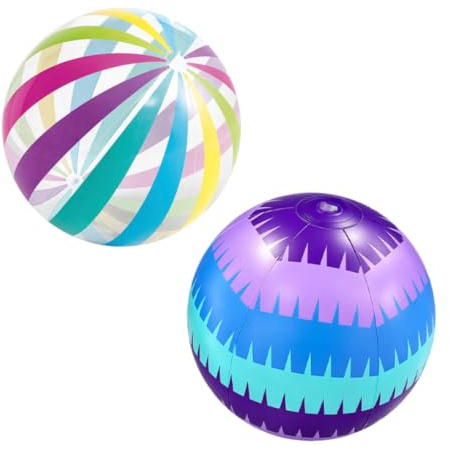 TAHJOS Set De 2 Pelotas De Playa Para Piscina, Pelota Piscina, Pelota Playa Y Pelota Hinchable, Fiestas De Verano Y Juegos Acuáticos(40Cm)