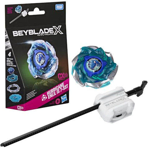 Beyblade X Hurricane Enlil IS 7-55T CX Infinity-startpaketset, Takara Tomy-snurra av balanstyp och avfyrare, stridssnurror, tävlingsleksaker, från 8 år