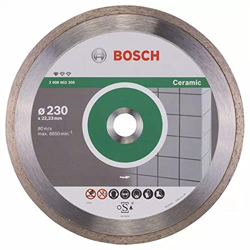 Bosch Professional 1x Diamanttrennscheibe Standard for Ceramic (für Fliesen, Keramik, 230x22.23x1.9x7 mm, Zubehör für Winkelschleifer)