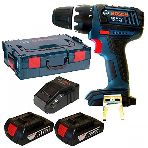 Bosch GSR 18-V-LI - Destornillador (Ión de litio, 18V, 1.7 kg) Negro, Azul