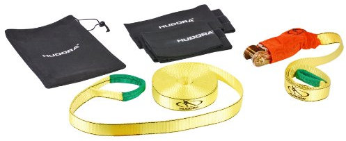 HUDORA Slackline Set mit Baumschutz - Balancierseil - 76656