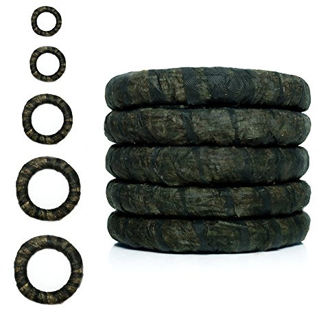 DekoPrinz Strohkränze mit Vlies, 5 Stück | ø 30 cm Durchmesser | 5 cm Stärke | Strohrömer, Türkranz, Deko-Kranz, Kranz-Rohling, Strohring