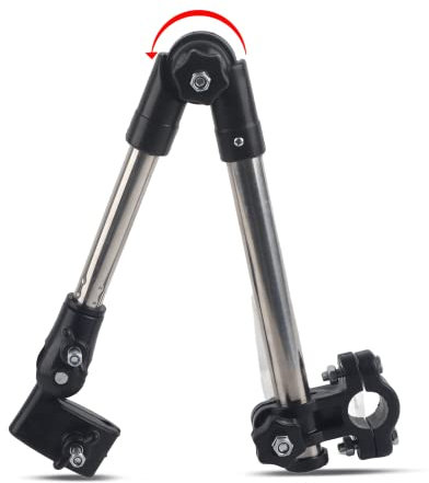 Zunate 360° Adjustable Umbrella Stretch Mount Stand Holder,Universal Umbrella Holder,Thickened Stainless Steel Pipe, Solid, Durable,for Buggy/Wheelchair/Fishing seats/Bicycle/Pram etc(Black)