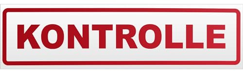 Kiwistar Kontrolle Magnetschild Schild magnetisch - 45cm Rot - reflektierend - Magnetfolie für Auto PKW Kfz