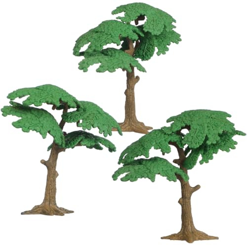 STOBOK 3 Stück Miniatur Bäume Spielzeug Landschaftsmodellbaum Aus Kunststoff Mini Pine Tree Zypresse Für Modellbau Modelleisenbahn Diorama Sandtisch Und Home Office Deko