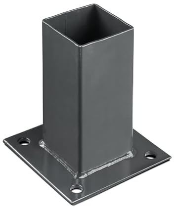 Platine de Fixation 60 x 60 mm pour portillon grillagé en Acier galvanisé Maille 100 x 50 Gris Anthracite