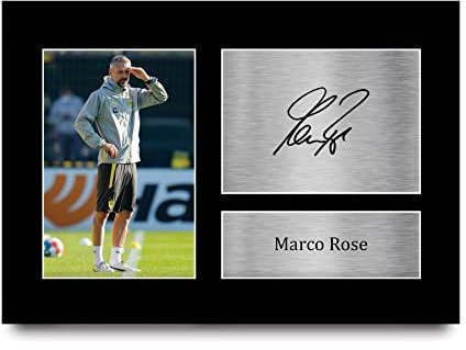 HWC Trading A4 Marco Rose Borussia Dortmund Geschenke Gedrucktes Signiertes Autogramm Foto für Fußball Anhänger and Fans