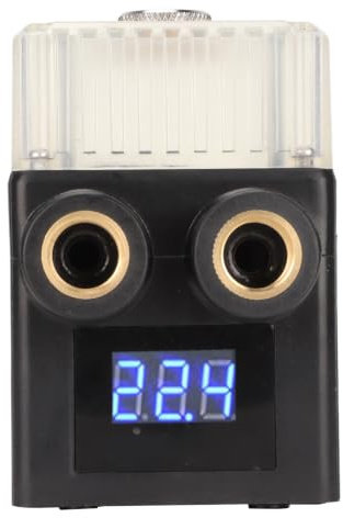 CCYLEZ Computer Wasserkühlungspumpe, DIY PC Kühlerpumpe, Ultraleise, G1/4 Gewinde, 12V, 4poliger Anschluss, 450 L/h, Temperaturanzeige, Transparente CPU Wasserpumpe(Schwarz)