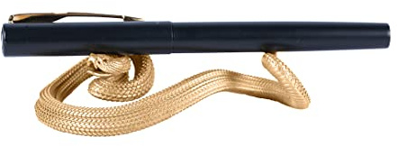 COPPERTIST.WU Klapperschlangen Stifthalter, Schlangenstatue Ornament Tier-Räucherstäbchenhalter Kreative Schreibtischdekoration