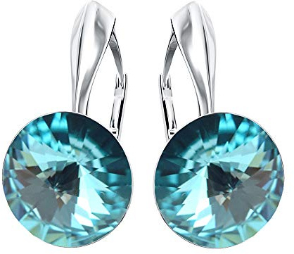 Rivoli 925 Silber Ohrringe Österreichische Zirkonia - Schmuck für Frauen und Mädchen - Hängeohrringe Ideal für Geschenke für Frauen Geschenk für Mutter-Frau-Tochter (Turkus)