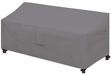 Easy-Going Wasserdichter Sofabezug für Terrassenmöbel, UV-beständig, 3-Sitzer, Outdoor-Sofabezug, wetterfest, für Rasen, Terrasse, Möbel, mit versiegelter Naht (214 x 94 x 89 cm, Grau)