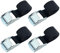 YIXISI 4 Pièces Sangle d'Arrimage, Sangles de Fixation Réglables Cliquet, Set de Sangles Fixes, pour Moto, Voiture, Remorque, Bagages, Cargaison, 50 × 2.5cm, Noir