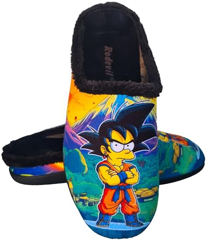 Rodevil Zapatillas casa hombre y niño cómodas divertidas y originales - parodia guerrero Sipmson