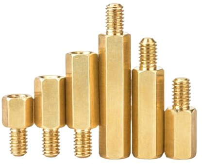 Perno prisionero de cobre de columna de cobre hexagonal M2-M6, M3x95+6mm, 2 piezas