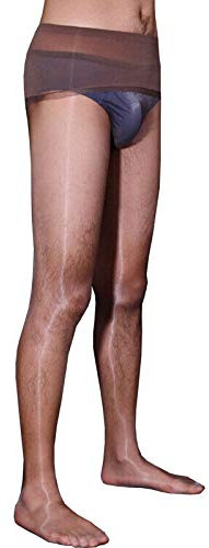 BESYFAY Herren Sexy Seidig Strumpfhose Ultradünne Öl Glänzend Nahtlose Strumpfhosen Nylon Strumpfhose