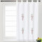 GREATOYAR Cortina Cocina, Cocina Visillo con Bordados, Cortina Cocina Translúcida, Visillo Cocina Ventana, Transparente, Tejido Gasa Fina, 1 Pieza, 100x150cm, Cereza