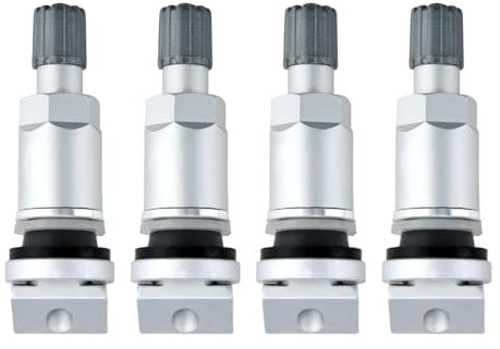 Clamp-in Valve Stem for TPMS Tyre Pressure Monitoring System, 4Pcs Pressure Monitoring Sensor Valve Stems Replacements Anti-Explosion Tire Valve Stem Tool for Cars