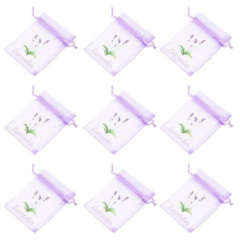 ABOOFAN 50stücke Netzbeutel Mit Kordelzug Für Lavendel Kleine Leere Beutel Zur Aufbewahrung Von Getrockneten Blumen Und Gewürzen Helle Violettstoffbeutel Zum Erfrischen Und Organisieren Im