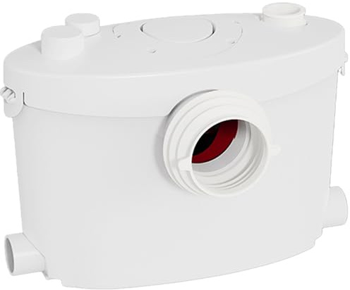 Saniflo Alternative Homac H400 Plus Macerator Pump Silent Heavy Duty for Toilet Shower Sink Bath Powerful 3 or 4 in 1 550 Watts 1 Years Warranty