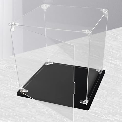 WhamtL Acryl Vitrine Durchsichtige Würfelvitrine mit Tür, Acrylbox für Zuhause für Sammlerstücke und Souvenirs, Rechteckig Alternative Glasvitrine Aufbewahrungsbox Vitrine(40x40x40cm(16x16x15in))